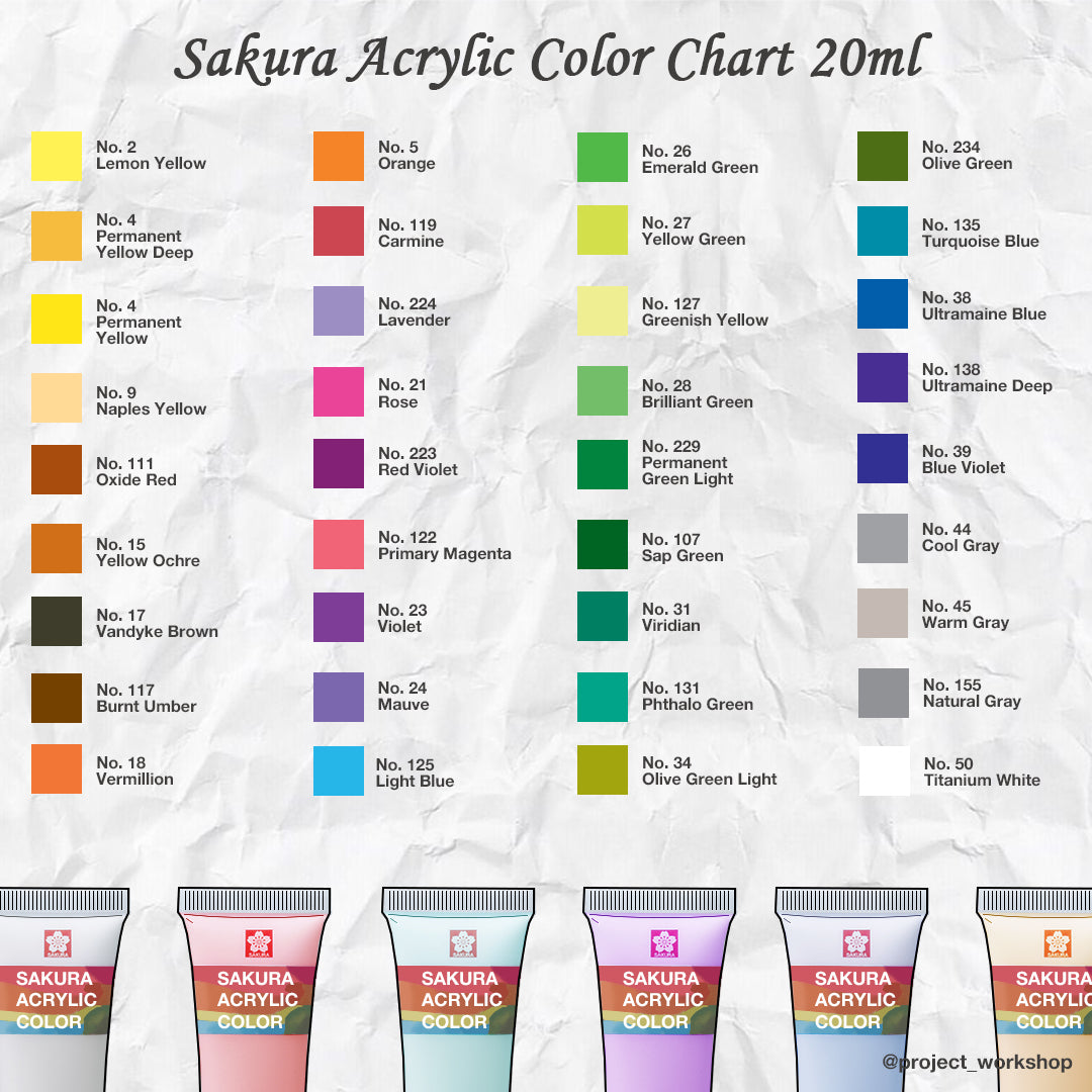 Sakura Acrylic Color 20ml (Part 1)
