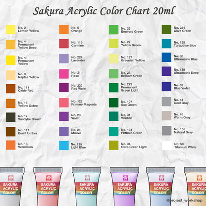 Sakura Acrylic Color 20ml (Part 1)