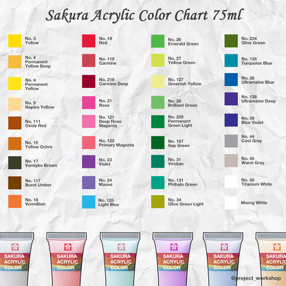 Sakura Arcylic Color 75ml (Part 1)