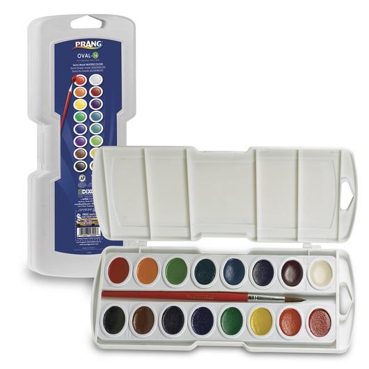 PRANG Watercolor Set (16 Colors, Refill Strip of 8 Colors)
