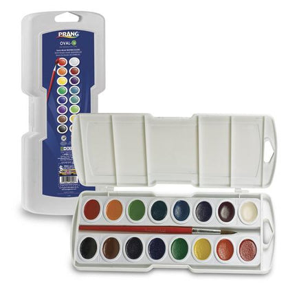 PRANG Watercolor Set (16 Colors, Refill Strip of 8 Colors)